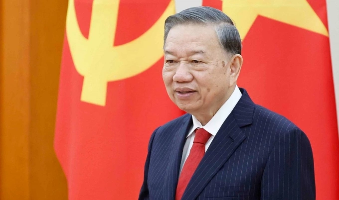 Tổng Bí thư, Chủ tịch nước Tô Lâm làm việc với Hội đồng Lý luận Trung ương, sáng 9/6. Ảnh: TTXVN